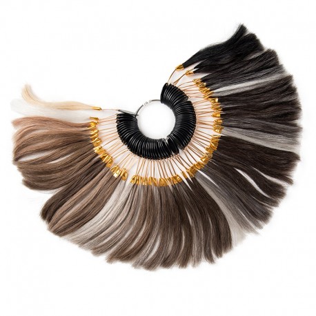 Haarsystem-Farbpalette und Haarprobe für Toupees | LaVividHair