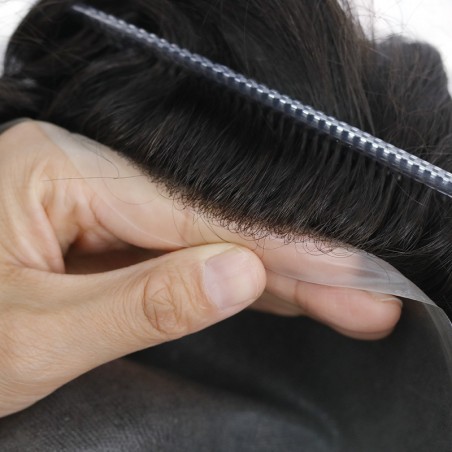 0.10-0.12mm Vollhaut Haarsystem | Indisches Menschenhaar | LaVividHair