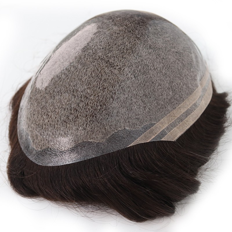 Vollständig injizierte Haut mit Silikonlinien|Chinesisches Remy-Haar