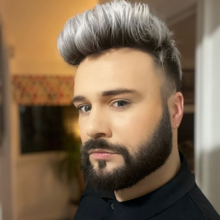 Travis Haarsystem | Dunkler Ansatz & Platinblond