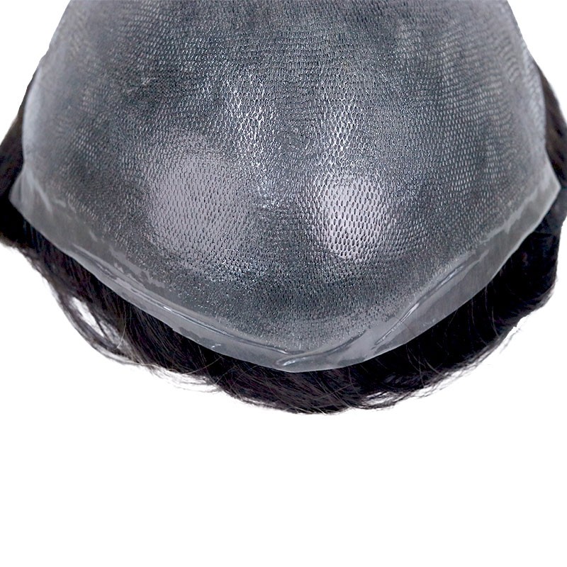 Single-Knotted 0.08mm Full Skin|8''X10'' Indian Remy Hair 1B Color|30mm Body Wave|100% Density|6'' Long