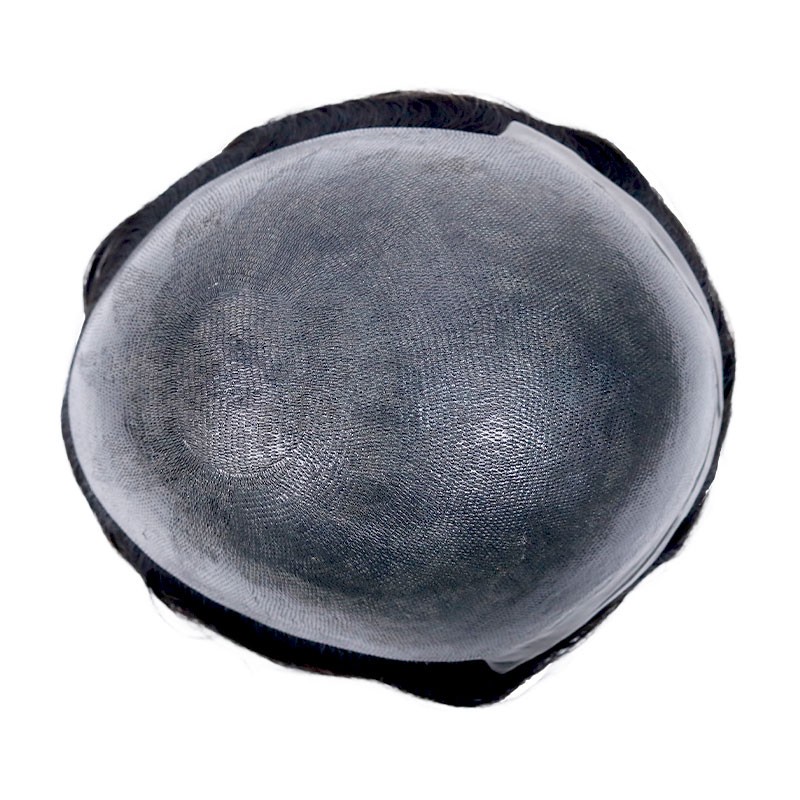 Single-Knotted 0.08mm Full Skin|8''X10'' Indian Remy Hair 1B Color|30mm Body Wave|100% Density|6'' Long