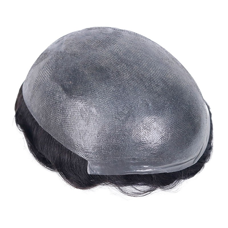 Single-Knotted 0.08mm Full Skin|8''X10'' Indian Remy Hair 1B Color|30mm Body Wave|100% Density|6'' Long