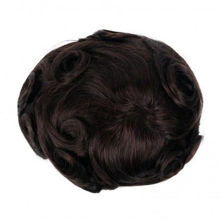 Lace Middle + 1'' Skin on perimeter|6.3''X9.4'' Indian Remy Hair 2 Color|30mm Body Wave|130% Density|6'' Long