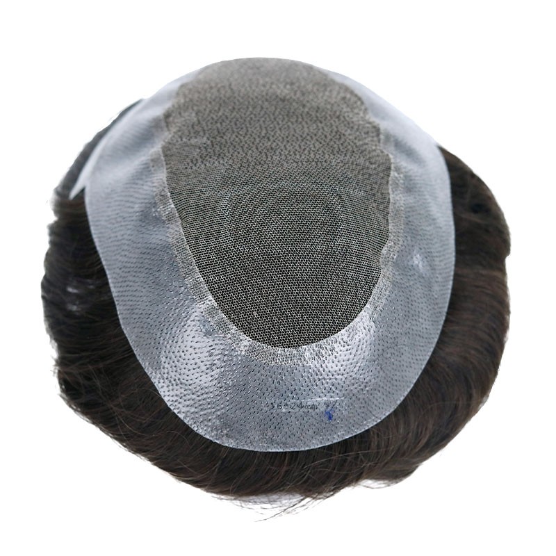 Lace Middle + 1'' Skin on perimeter|6.3''X9.4'' Indian Remy Hair 2 Color|30mm Body Wave|130% Density|6'' Long