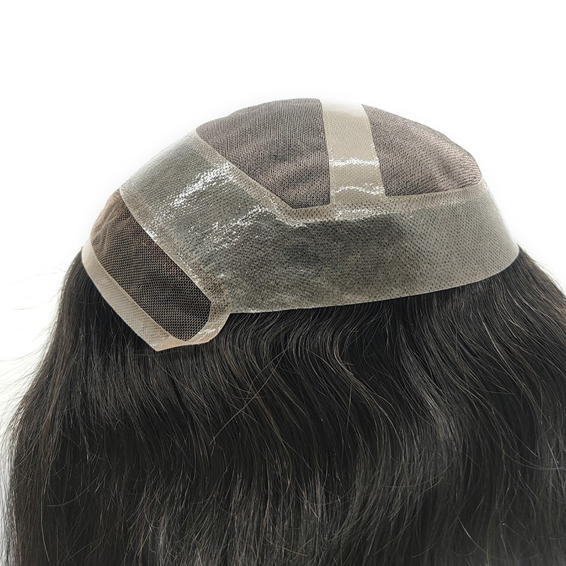 Noah Langhaar Toupet für Herren in 1B Off Black | LaVividHair