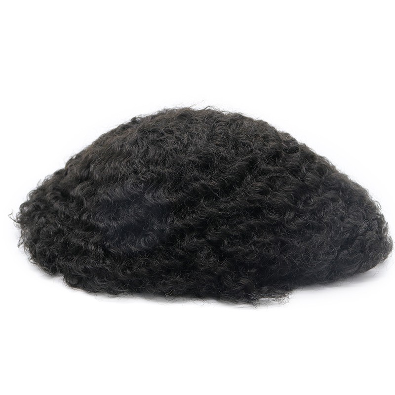 Owen Lace PU Afro-Locken Haareinheit für Männer | LaVividHair